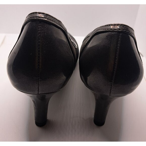 Life Stride Soft System Womens Charcoal Grey Dress Shoes Stiletto Heels 8.5 M - Picture 2 of 8